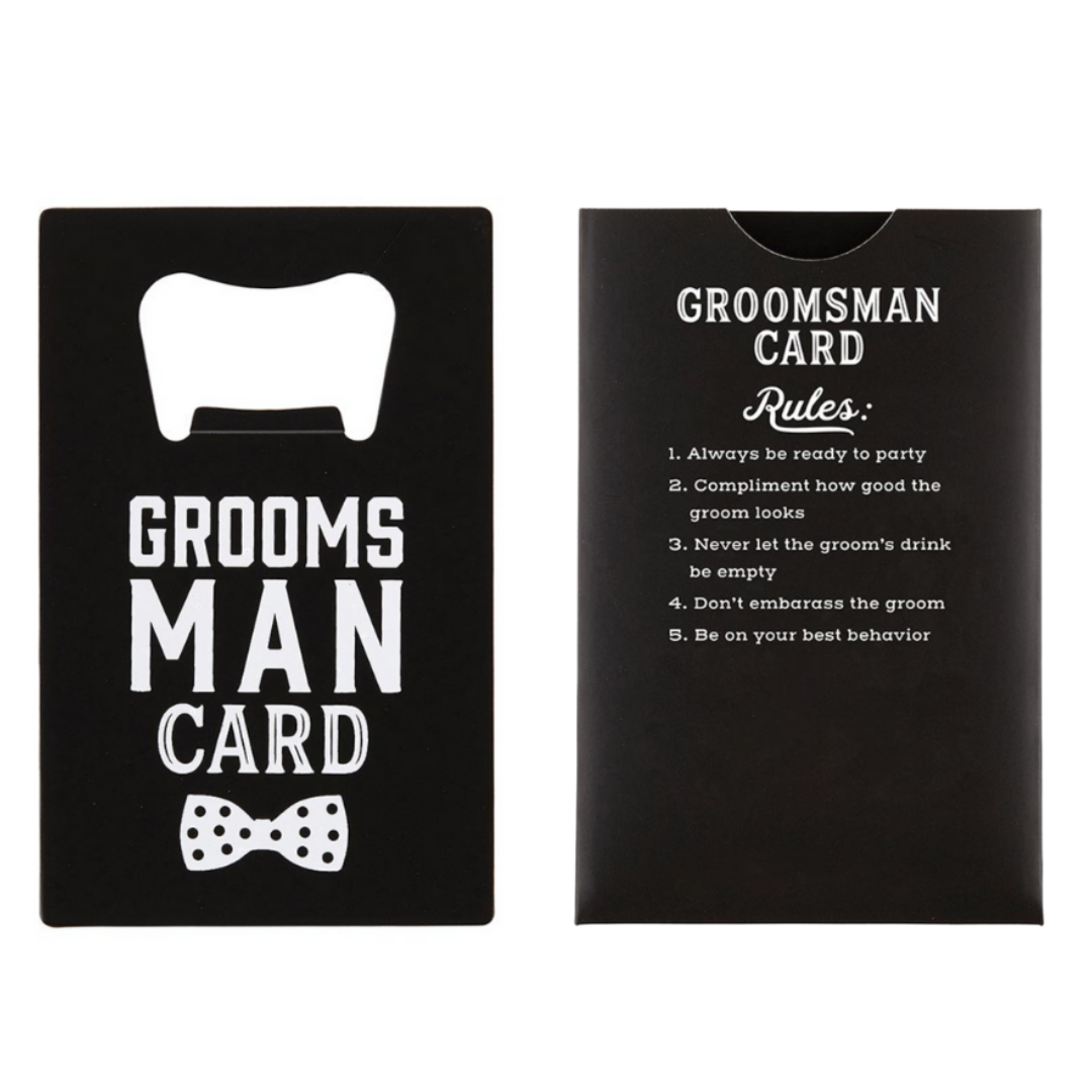Groomsmen man card say it with Stacey