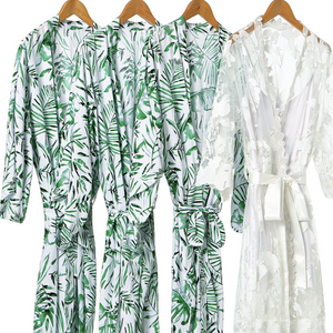 Tropical Palm Leaf Robe