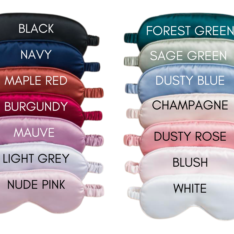 Sleep Masks - Customize with Names OR Role in Bridal Party