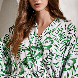 Tropical Palm Leaf Robe