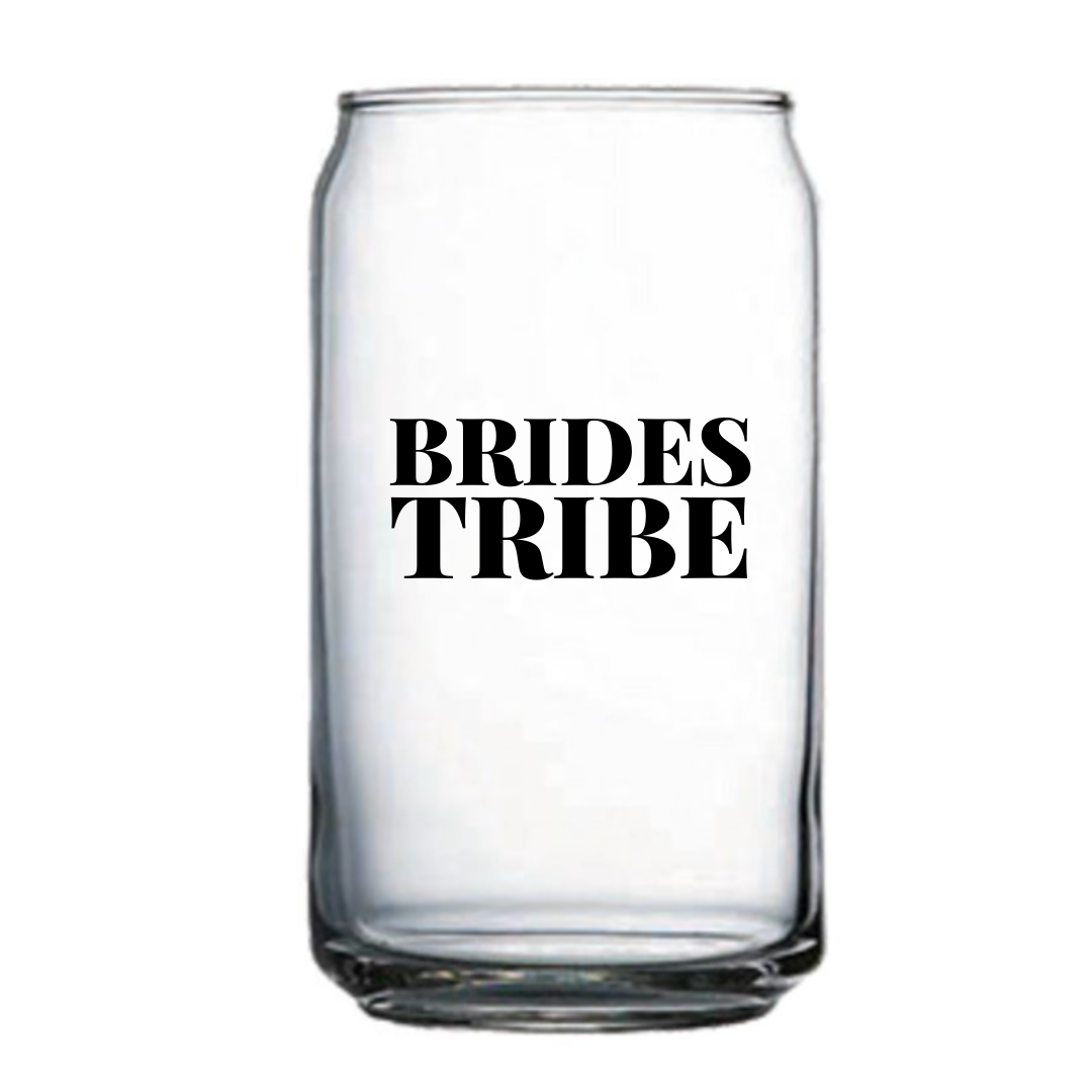Brides Tribe 16oz glass tumbler I said yes