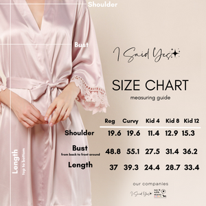Bridal Robe Size Chart 