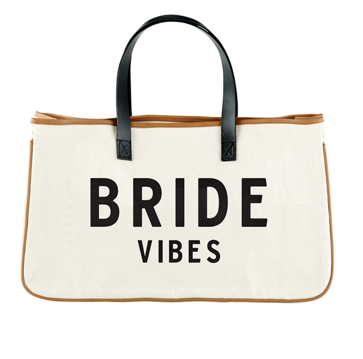 BRIDE VIBES Canvas Tote with Leather Handles